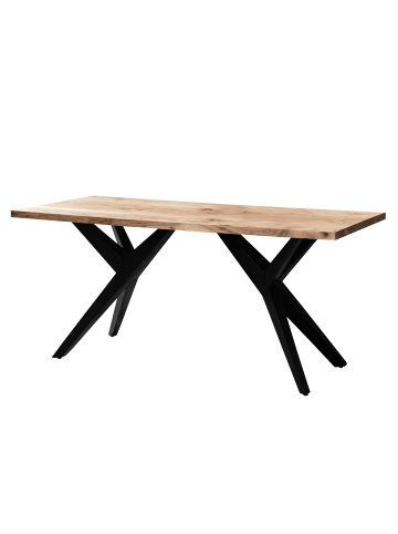 KADIMA DESIGN Esszimmertisch 160x80x76 cm Massivholz Metall Esstisch