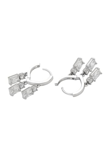 NAEMI Women Earrings in Silver White