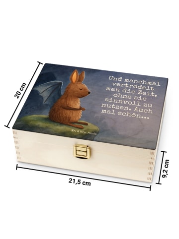 Mr. & Mrs. Panda Teebehälter Fledermaus Sitzen Design mit Spruch in Weiß