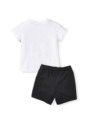 Puma Trainingsanzug Minicats Tee&Shorts Set in schwarz