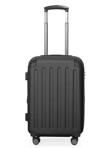 Hauptstadtkoffer Spree - Koffer Flugzeug Trolley Handgepäck Hartschale TSA 42L in Schwarz
