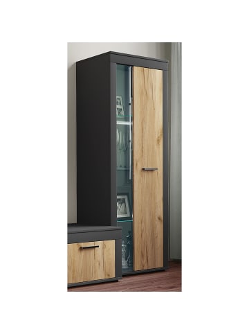 ebuy24 Vitrinenschrank Usilo anthrazit Anthrazit 60 x 35 cm