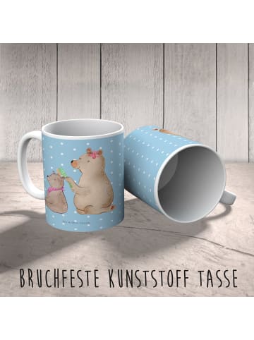 Mr. & Mrs. Panda Trinkbecher Bär Kind ohne Spruch in Blau Pastell