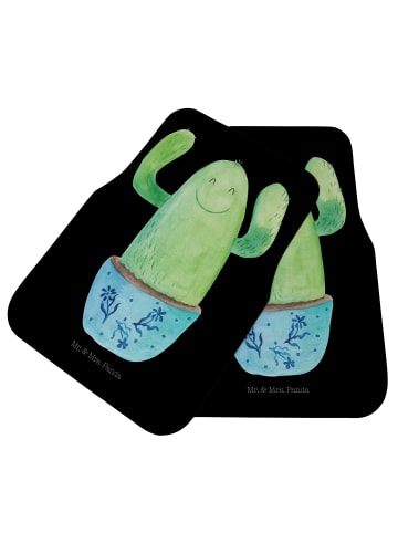Mr. & Mrs. Panda Auto Fußmatte Kaktus Happy ohne Spruch in Schwarz