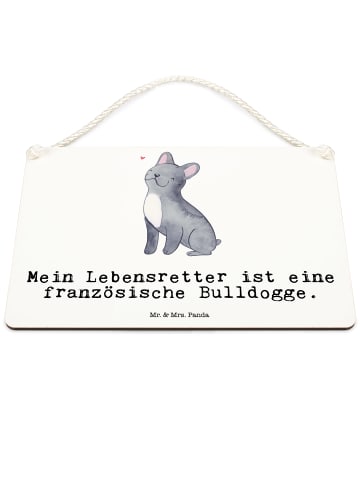 Mr. & Mrs. Panda Deko Schild Französische Bulldogge Lebensretter... in Weiß