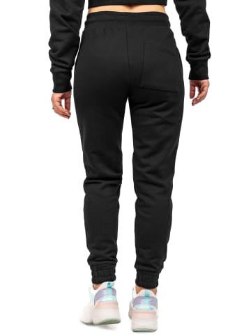 Reichstadt Damen Slim Fit Jogginghose Marken-Stick in Black
