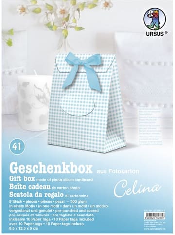 Buntpapierfabrik Ludwig Bähr Geschenkbox Celina 9,5x12,5x5cm Packung mit 5 Stück Motiv: 41