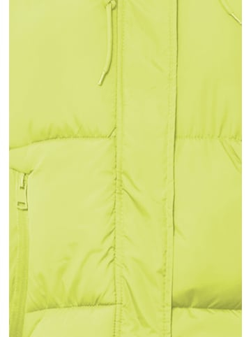 myMO ATHLSR Damen Wattierte Steppjacke in Saure Limette Schwarz