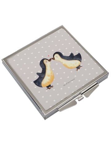 Mr. & Mrs. Panda Kleiner Spiegel Pinguin Liebe ohne Spruch in Grau Pastell