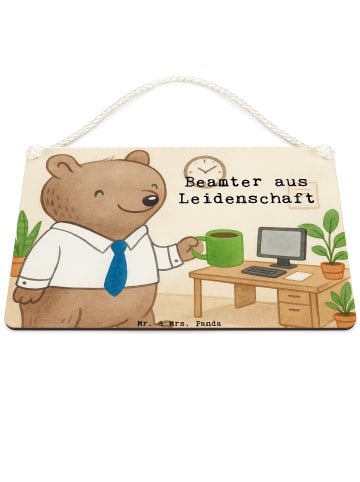 Mr. & Mrs. Panda Wanddeko Beamter Leidenschaft Design mit Spruch in Weiß