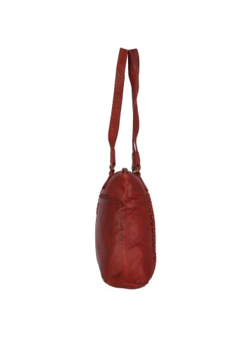 Greenland Nature Femi & Nine Schultertasche Leder 35 cm in red