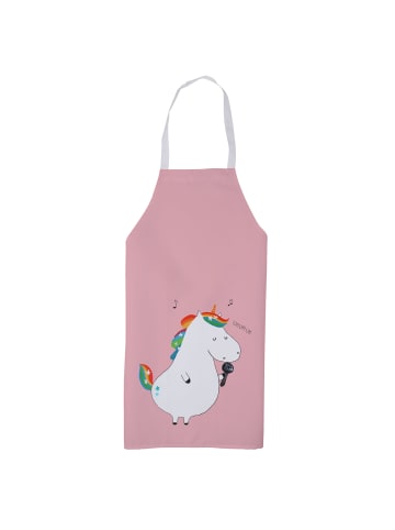 Mr. & Mrs. Panda Kochschürze Einhorn Sänger ohne Spruch in Rot Pastell
