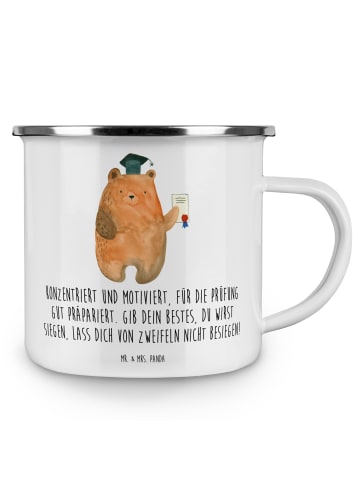Mr. & Mrs. Panda Kaffeebecher Prüfungen bestehen mit Spruch in Weiß