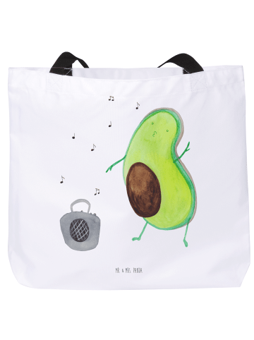 Mr. & Mrs. Panda Tote Bag Avocado Tanzen ohne Spruch in Weiß