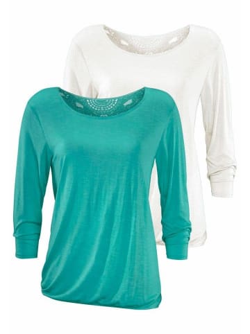 Beach Time 3/4-Arm-Shirt in mint, creme