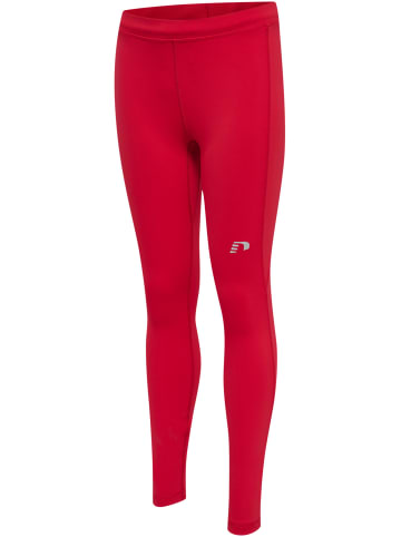 Newline Verstellbare Taille Leggings Reflektierend Logo Kids Core Kinder in TANGO RED