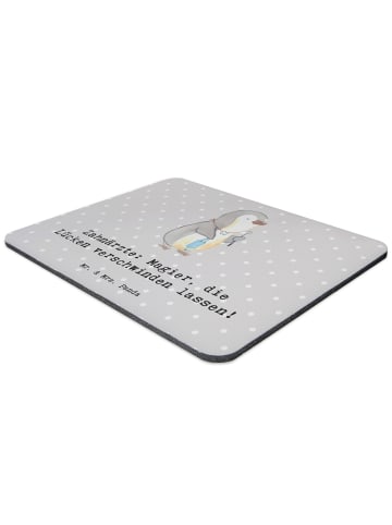 Mr. & Mrs. Panda Mouse-Pad Zahnarzt Magier mit Spruch in Grau Pastell