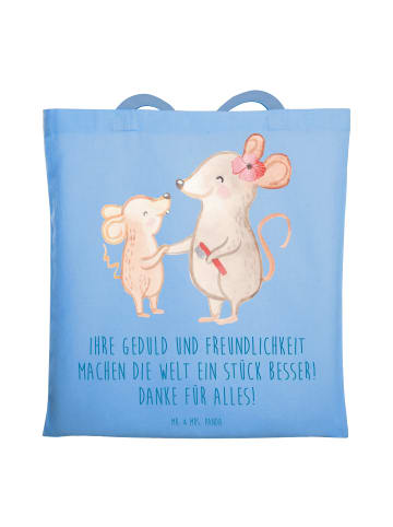 Mr. & Mrs. Panda Uni Tasche Erzieher-Dank mit Spruch in Sky Blue