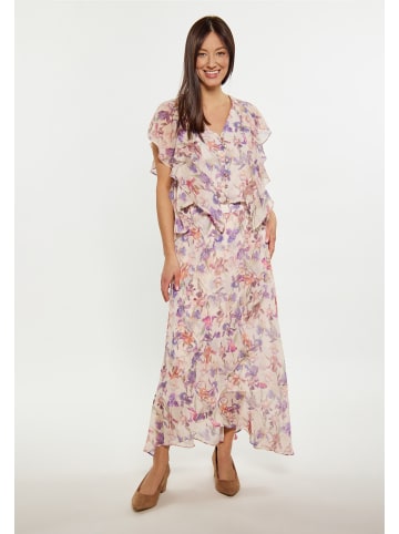 Usha Damen Rock in Creme Mehrfarbig