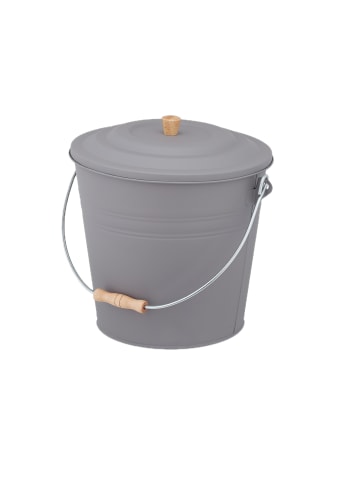 relaxdays Ascheeimer in Grau - 12 L