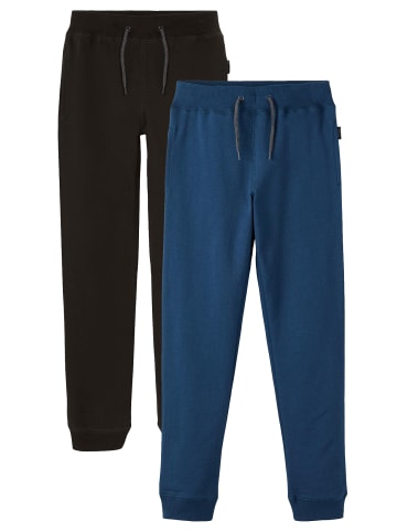 name it 2-er Set Basic Jogginghose Sweatpants Gefüttert NKMSWEAT in Blau-3