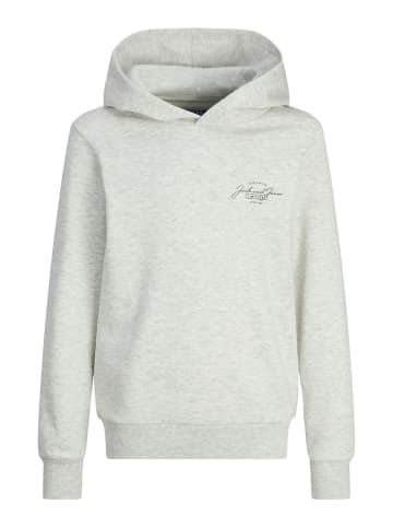 JACK & JONES Junior Kapuzensweatshirt JJFERRIS SWEAT HOOD JNR in white melange