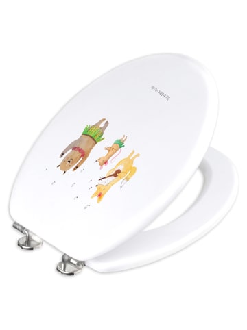 Mr. & Mrs. Panda klo deckel Waldtiere Aloha ohne Spruch in Weiß