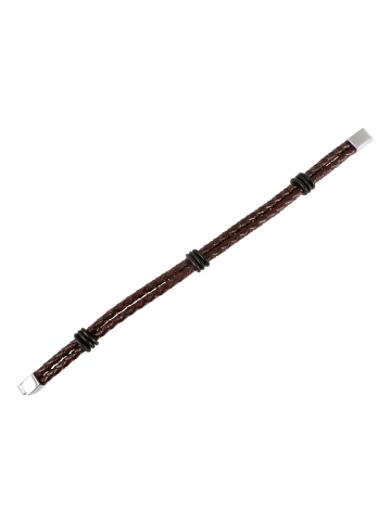 Adeliás Unisex Armband – Lederarmband aus Leder 21 cm in braun