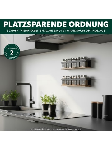 eluno Gewürzregale 2er Set ca. 38 x 8 x 6,5 cm (B/H/T)