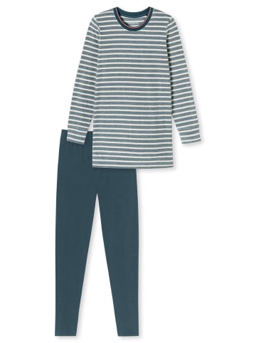 Schiesser Pyjama Casual Essentials in Blau