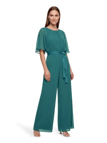 Vera Mont Jumpsuit mit Bindegürtel in Dark Emerald