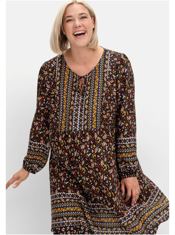 sheego Hängerchen-Kleid in braun gemustert