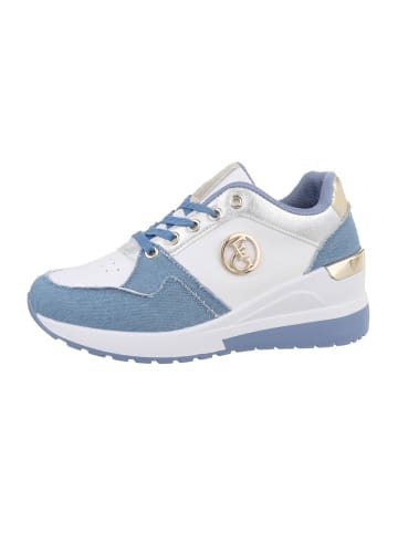 Ital-Design Freizeitschuh in Weiß und Blau