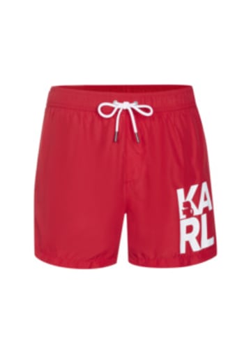 Lagerfeld Badehose für Herren in rot in rot