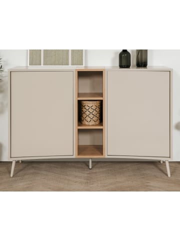 Furn.Design Sideboard Kaschmir, Eiche Artisan 135 cm, Kommode mit Push-to-Open