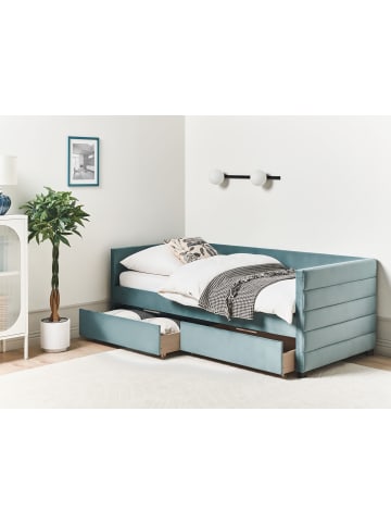 Beliani Einzelbett MARRAY in Grün - (W) 98 x (H) 71 x (L) 214 cm