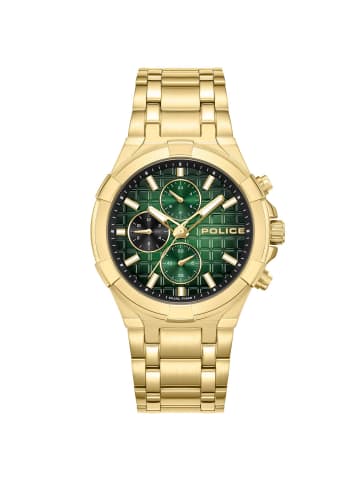 Police Herrenuhr Dualtime Guardian Goldfarben