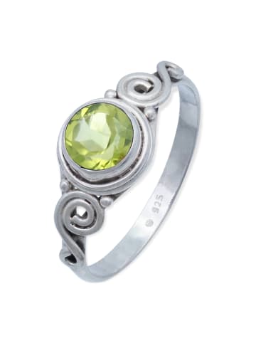 mantraroma 925er Silber - Ringe mit Peridot facettiert