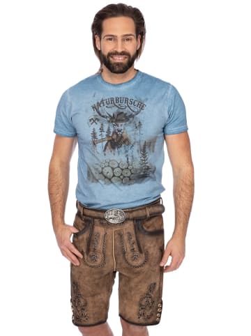 Gwandler Lederhose MARIUS-gespeckt in braun