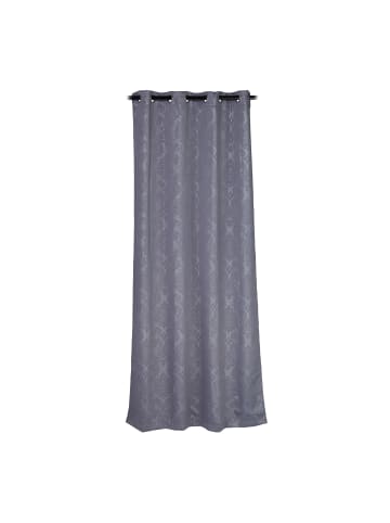 relaxdays 4 x Vorhang "Barock-Muster" in Grau - (B)135 x (H)245 cm