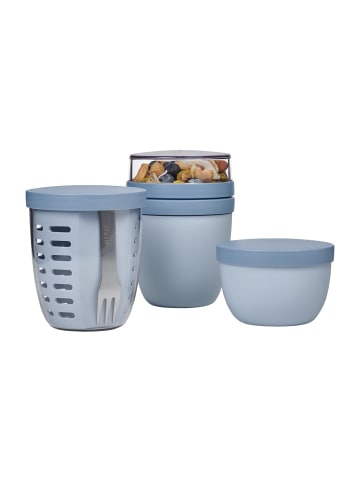3-tlg. Lunchpot, Fruitpot und Snackpot Ellipse in Nordic Blue