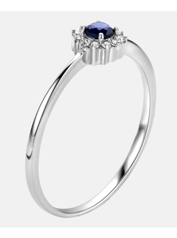 Diamant L'éternel Ring aus 375 Weißgold mit Diamant mit Saphir