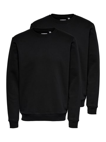 ONLY & SONS Sweatshirt Ceres in Schwarz