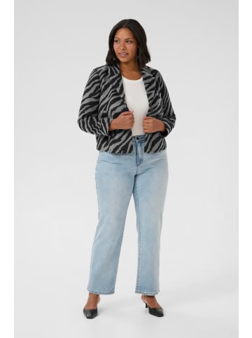 KAFFE curve Jacke KCtori Loose fit in Black/Grey Animal