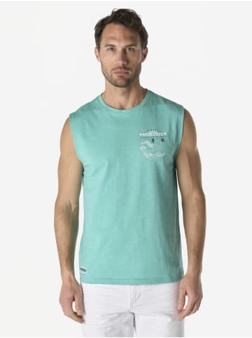 KOROSHI Herren boxershirt strickdruck in grun