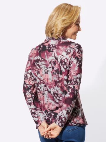 WITT WEIDEN Poloshirt in bordeaux-grau-bedruckt