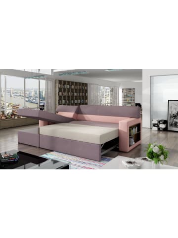 MF Design Narkos Recamiere Links in Graugrün -  (L) 160 x (B) 250 x (H) 85 cm