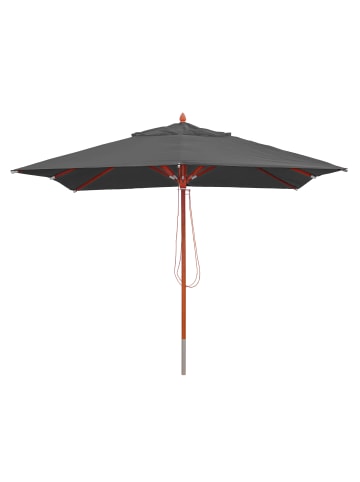 MCW Gartenschirm C57, eckig 3x3m mit Seilzug, Anthrazit