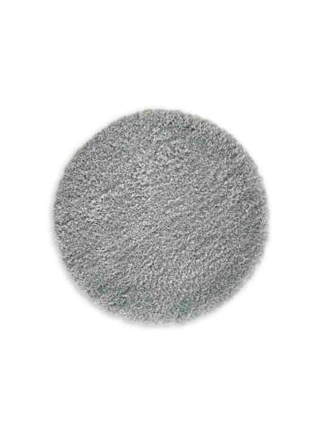 WohnDirect Hochflor Badematten Rund MALMÖ in Grau