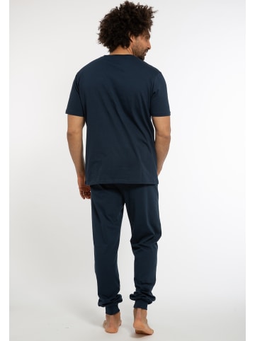 Ammann Schlafanzug Cotton in Dunkelblau